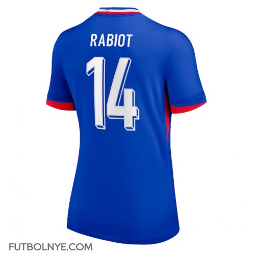 Camiseta Francia Adrien Rabiot #14 Primera Equipación para mujer Eurocopa 2024 manga corta